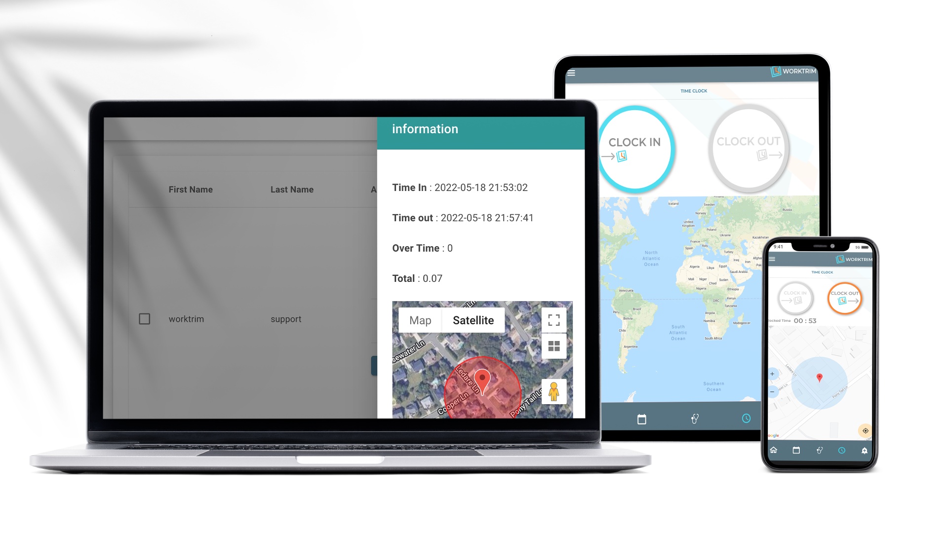 Worktrim.com timeclock system