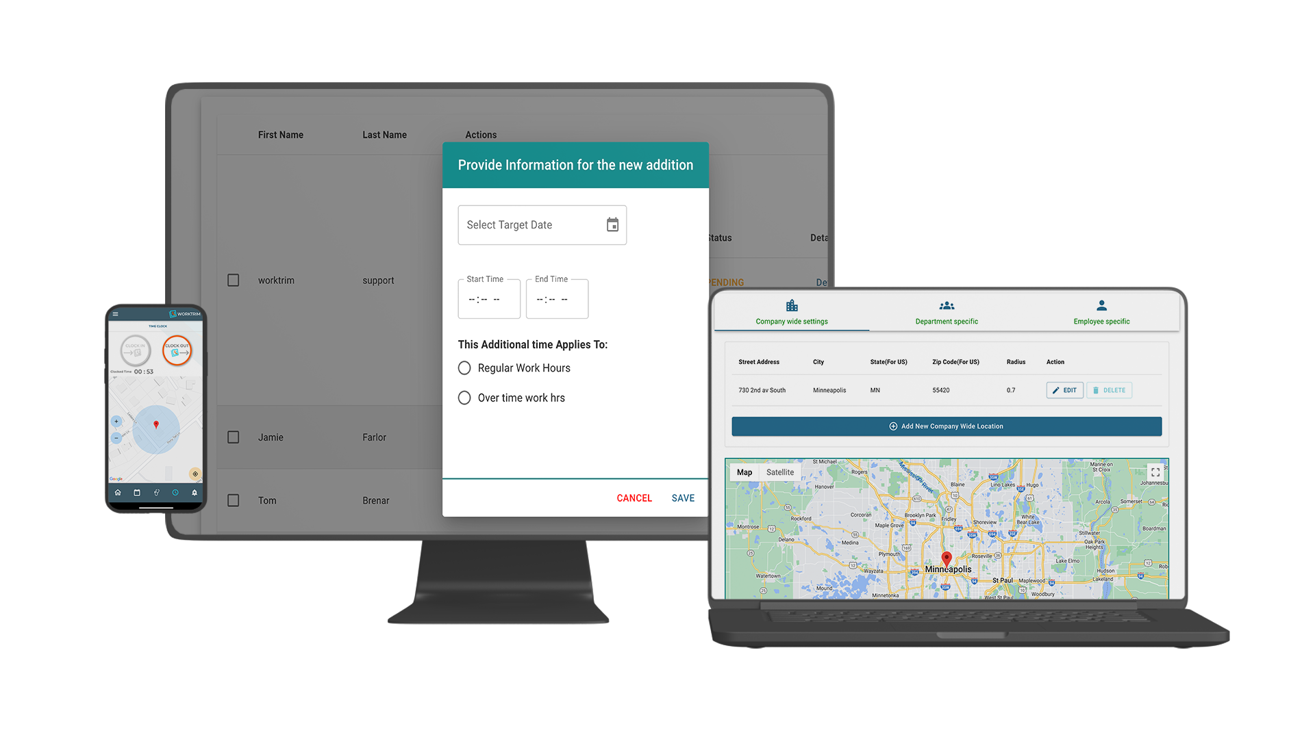 worktrim timeclock system