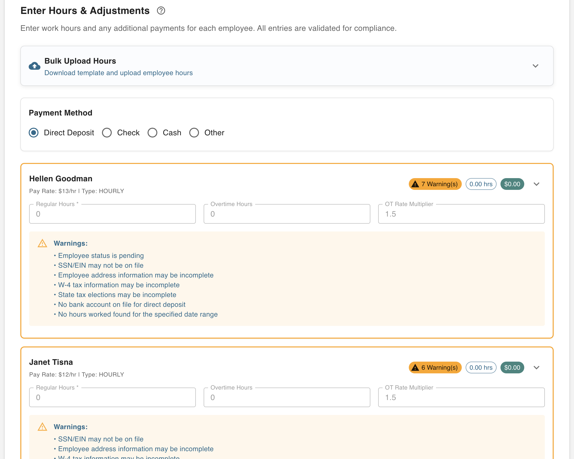 Worktrim Payroll Dashboard